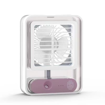 USB Rechargeable 420g Desktop Table Stand Air Cooler Conditioning Fan with LED Light