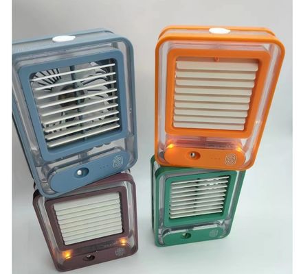 USB Rechargeable 420g Desktop Table Stand Air Cooler Conditioning Fan with LED Light