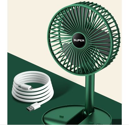 Desktop Office USB Charging Folding Telescopic Fan Mini Portable Electric Fan Plastic