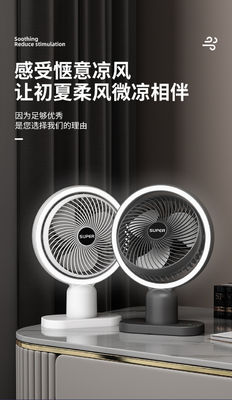 Private Mold NO 6-Inch Portable Electric Fan with USB Rotation and Rechargeable Battery