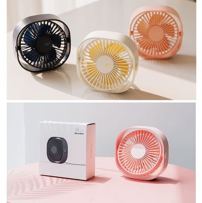 DC5V/1A 4.2W Battery Type Rechargeable Desktop Air Cooling Fans with 3X Speed Mode