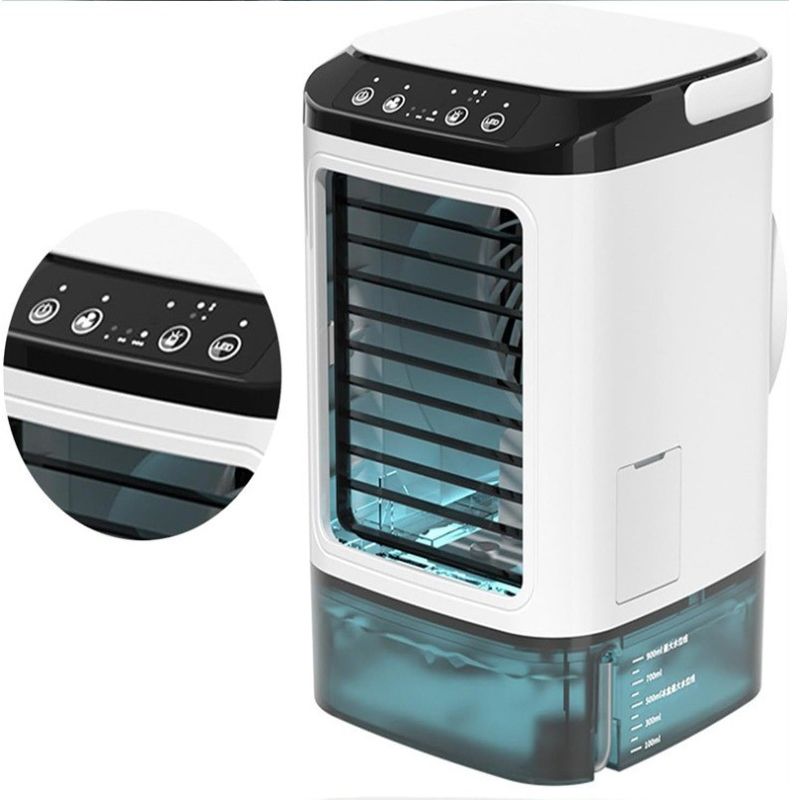 Portable Rechargeable Air Cooler Quiet Desk Cooling Fan for Home Office English Language