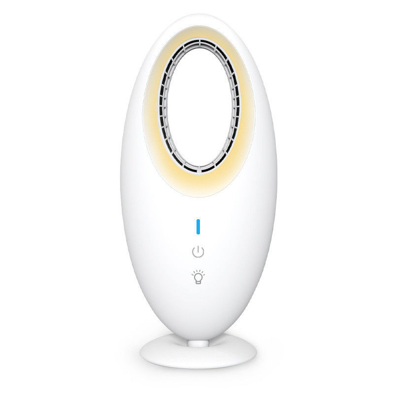Electric Fan Silent Automatic Mini Charging 2-in-1 Desktop Bladeless Fan with Light