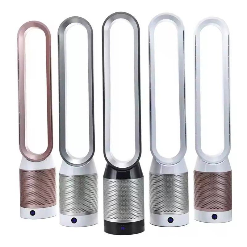 Silent 42 inch Tower Fan with Remote Control and Hepa Air Purifier No Vane Blades