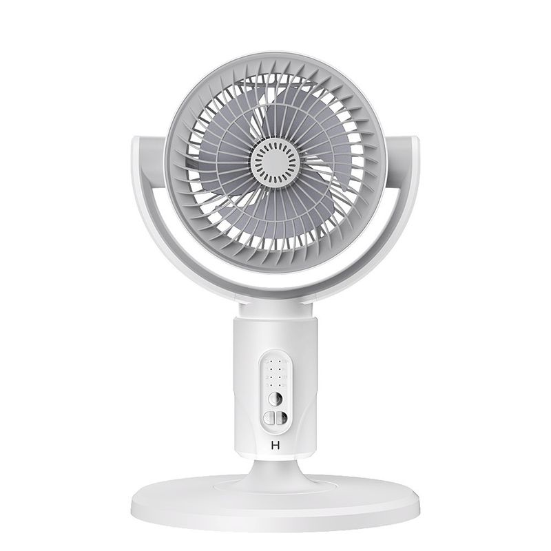 Adjustable Height 4000mA Portable USB Rechargeable Standing Fan With Timing Led Lamp Light