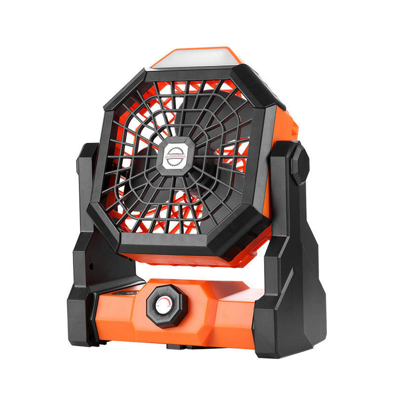 Portable 6-inch Wind Rechargeable Outdoor Tent Camping Fan With Lighting and Durable