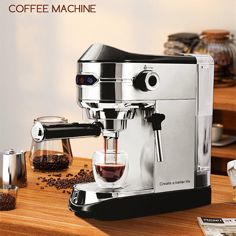 Portable Electric Espresso Coffee Machine Made of Stainless Steel for Home and Office