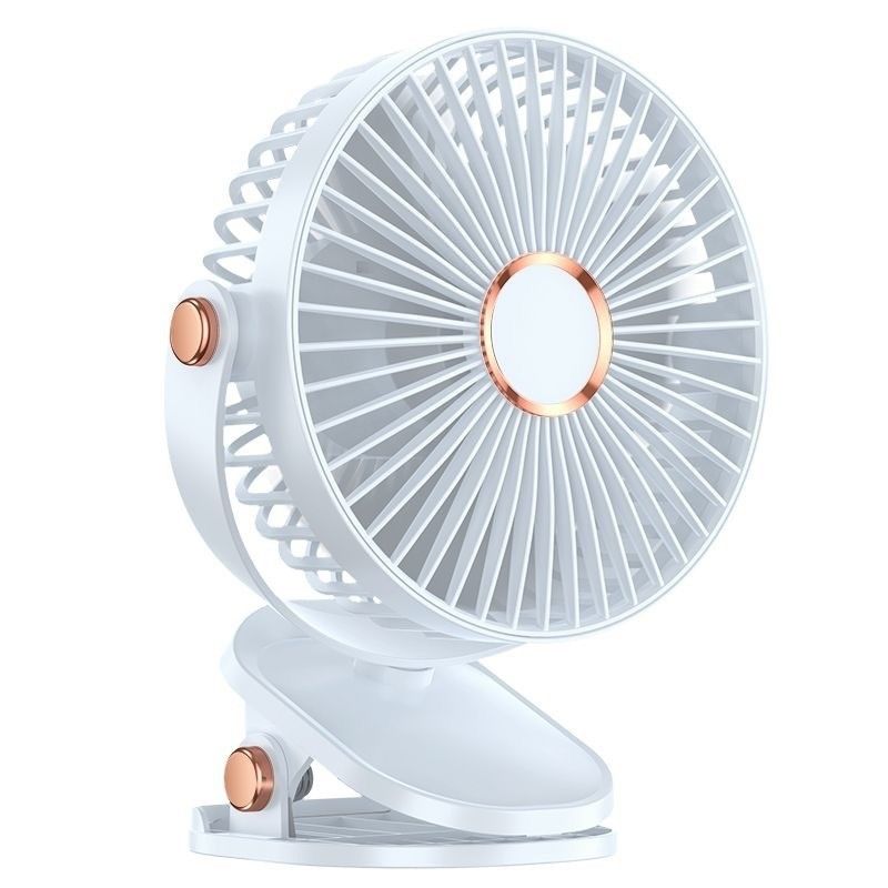 USB Rechargeable 6 Inch Portable Fans With Night light 720 Rotate Personal Clip Fan For Home Office