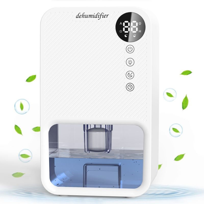 Electric Portable 1100ml Mini Air Dehumidifier for Damp Mould Moisture NO App-Controlled