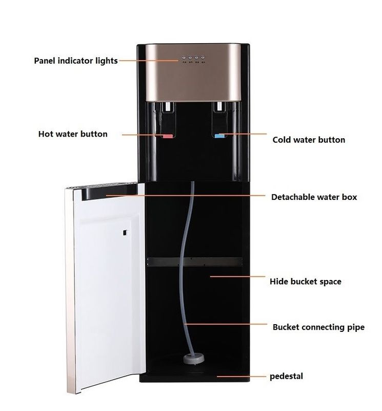 Convenient Household Push Cup Type Cooling and Heating Floor Standing Water Dispenser