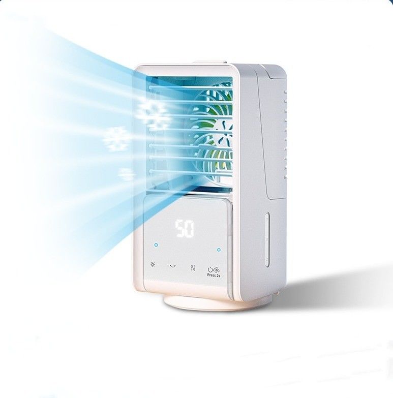 Silk Screen Printing Mini Personal Space Air Cooler with 700ml Water Tank and USB Power
