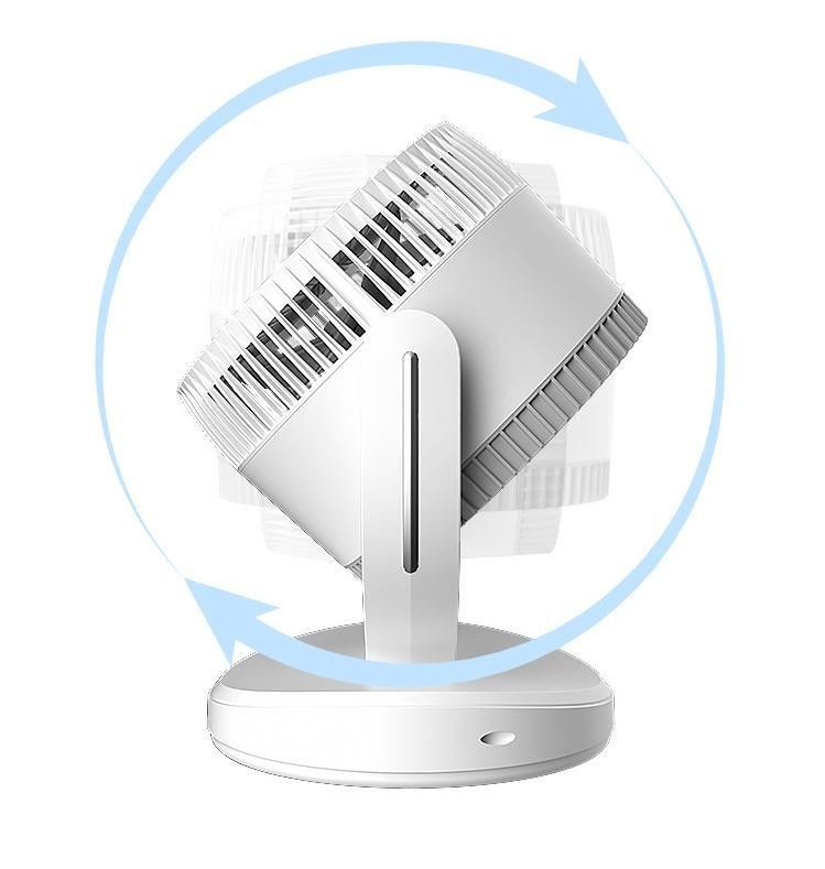 360° Rotary Mini Desktop Turbine Convection Ventilator for Household Table Installation