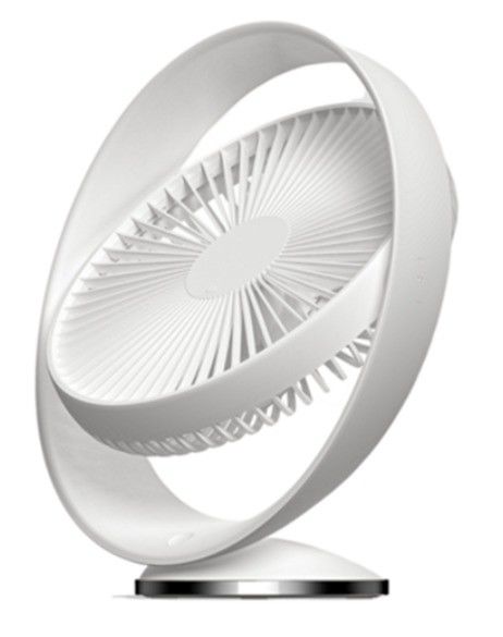 360 Degree Rotatable USB Charging Desktop Fashion Cooling Table Fan with 5 Rotary Vanes