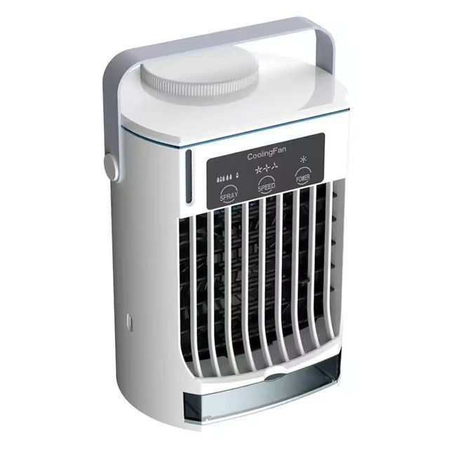 Foldable Mini Portable Air Conditioner with Spray Humidify and USB Water Cooling Fan